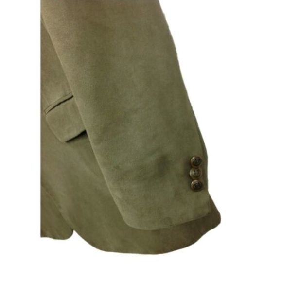 CHAPS RALPH LAUREN Blazer Jacket Microfiber Faux Brown Suede Mens Sz 42 - Picture 10 of 12